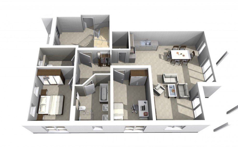 Aufteilung Erdgeschosswohnung Okriftel