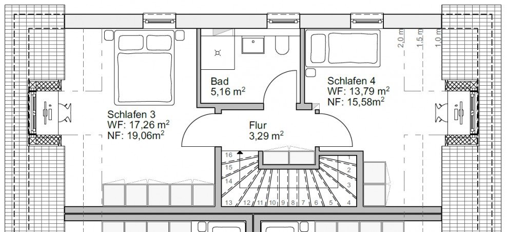 Grundriss DG Doppelhaush�lfte M�nchen