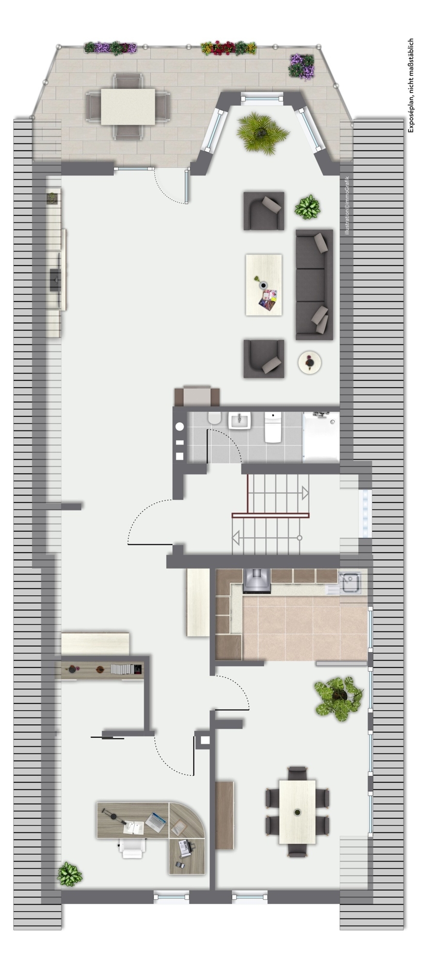 Grundriss_Dachgeschoss Zweifamilienhaus Bischofsheim