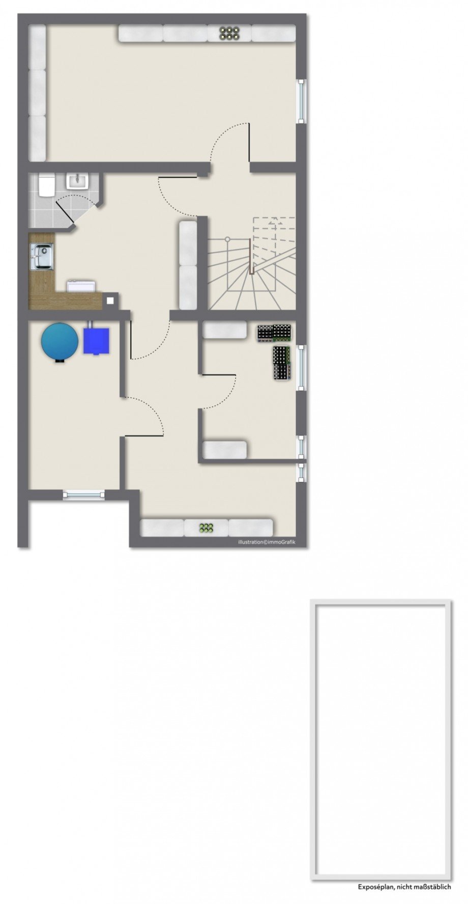 Grundiss KG Etagenwohnung Bischofsheim