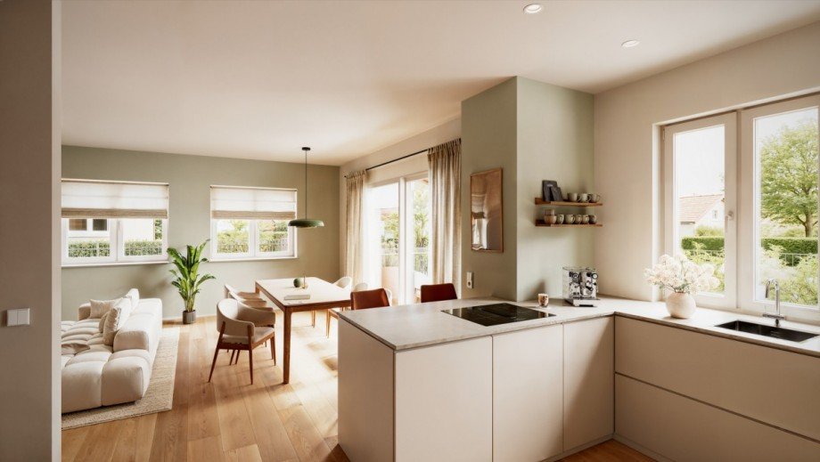 Wohnzimmer Doppelhaush�lfte M�nchen