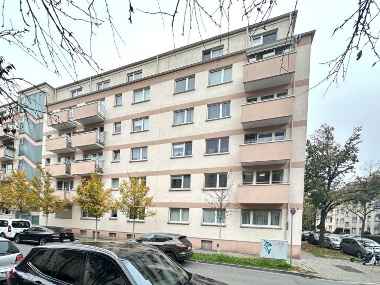 Aussenansicht Frankfurt am Main Etagenwohnung Fu�l�ufig zum Main - 3-ZW mit TG-Platz, nahe zum Main