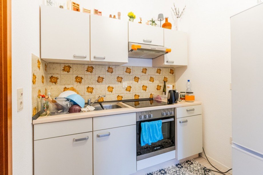 Ansicht Kochbereich mittlere 1-Zimmer-Whg. HInterhaus Mehrfamilienhaus Dieburg