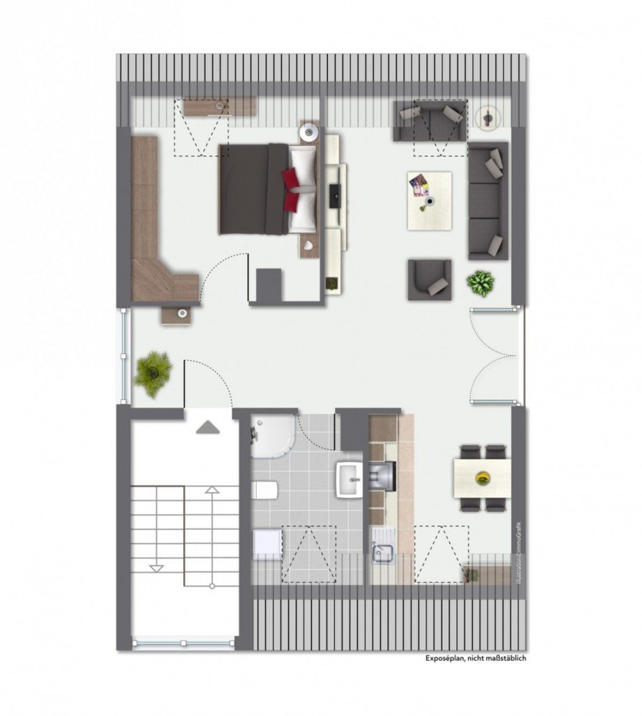 Grundriss Dachgeschoss Einfamilienhaus Ginsheim-Gustavsburg