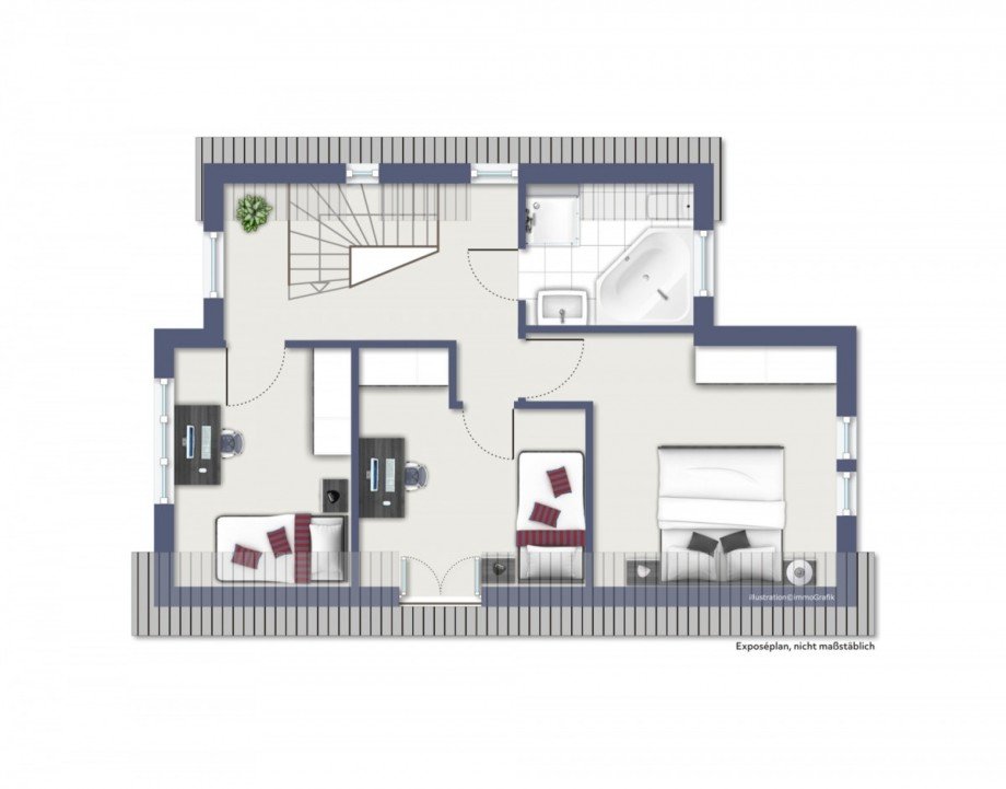 Grundriss Obergeschoss Einfamilienhaus Dienheim