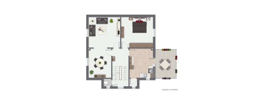 Grundriss Obergeschoss Zweifamilienhaus Bischofsheim