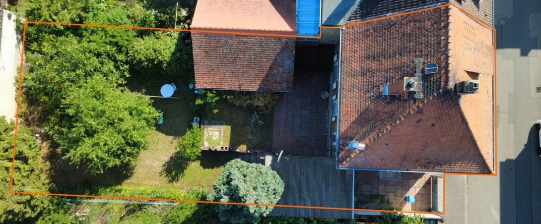 Drohnenaufnahme Doppelhaush�lfte Bischofsheim