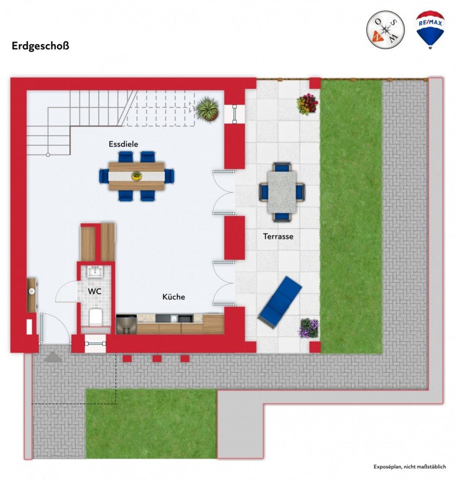Grundriss EG Erdgeschosswohnung M�nchen