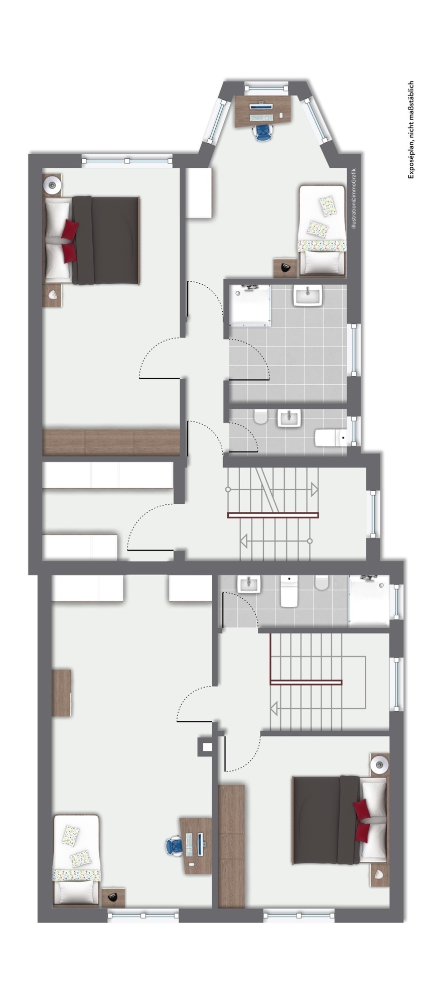 Grundriss OG Zweifamilienhaus Bischofsheim