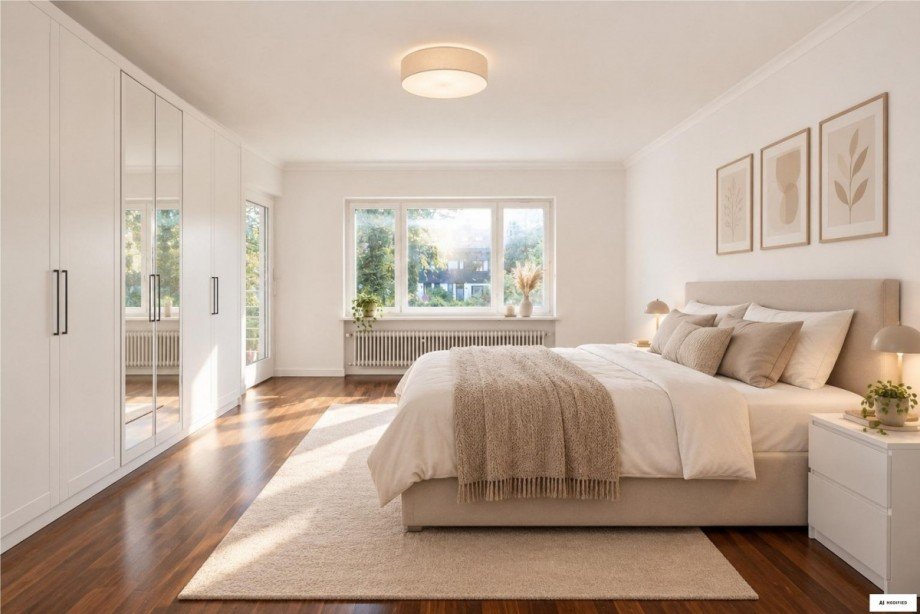 Schlafzimmer rechts oben Doppelhaush�lfte Solln