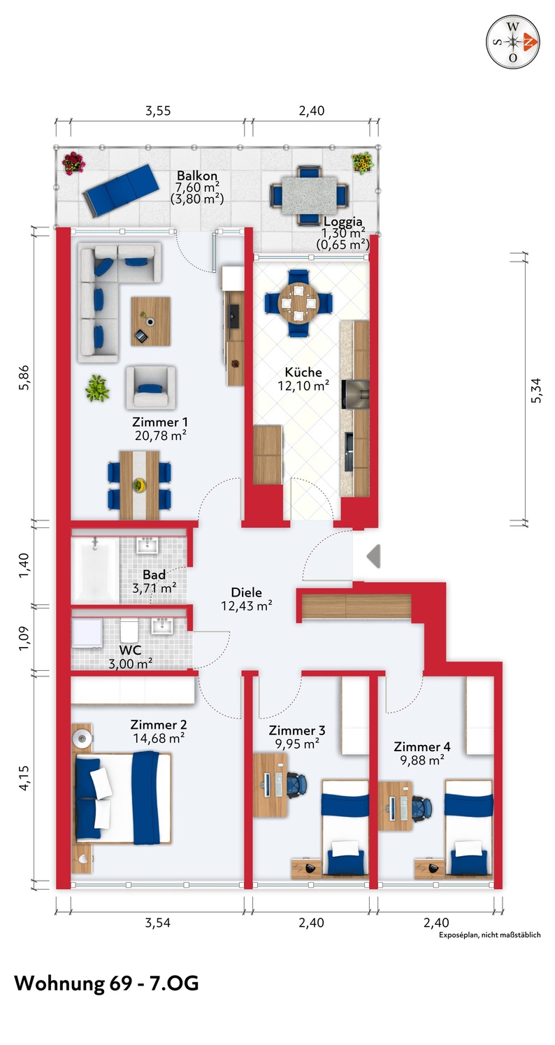 immoGrafik-Exposeplan-29971002601-K1-DINA4-low Etagenwohnung M�nchen
