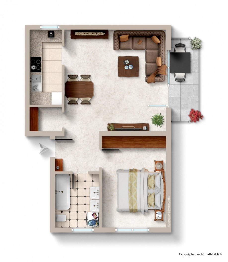 Grundriss Erdgeschosswohnung Nackenheim