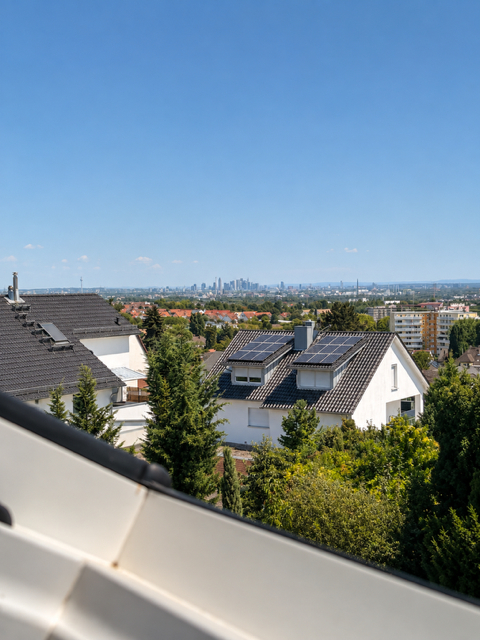Ausblick vom DG. Zweifamilienhaus Hofheim am Taunus