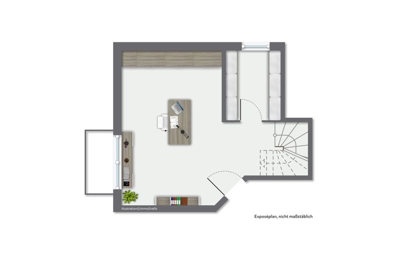 Grundriss Untergeschoss Maisonettewohnung Bischofsheim
