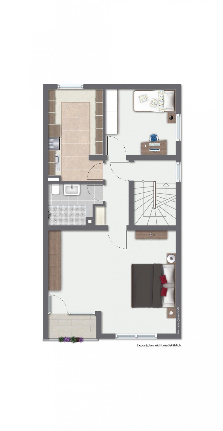 Grundriss OG Etagenwohnung Bischofsheim