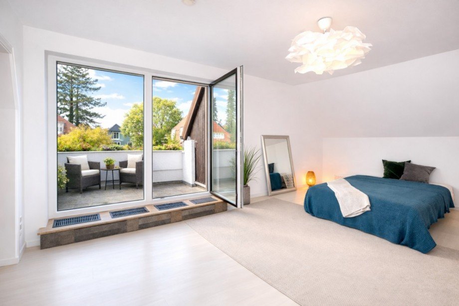 Schlafen1 Dachgeschosswohnung M�nchen / Harlaching