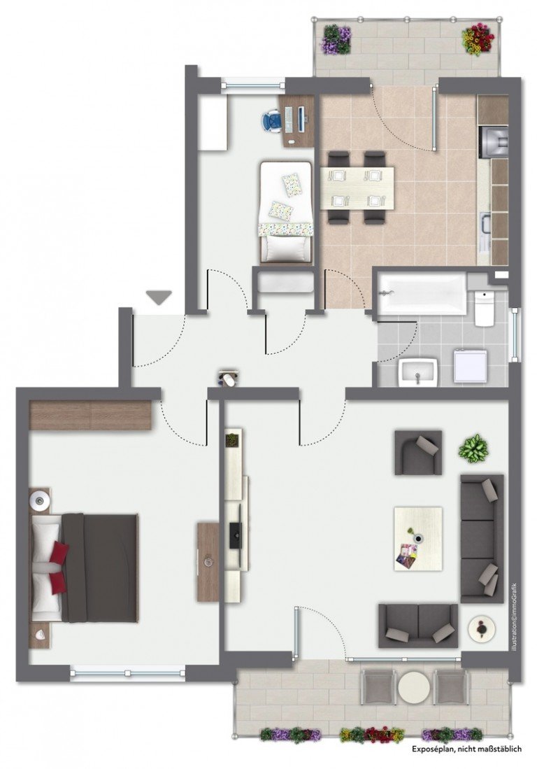 Grundriss Ginsheim-Gustavsburg Etagenwohnung 