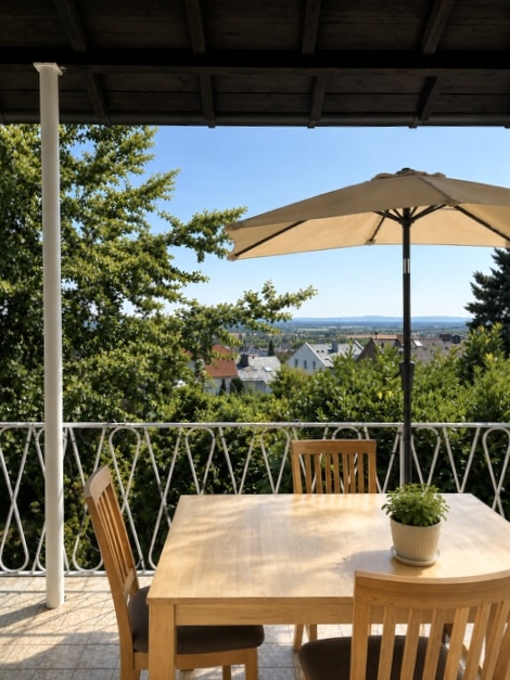 Ausblick Balkon Zweifamilienhaus Hofheim am Taunus