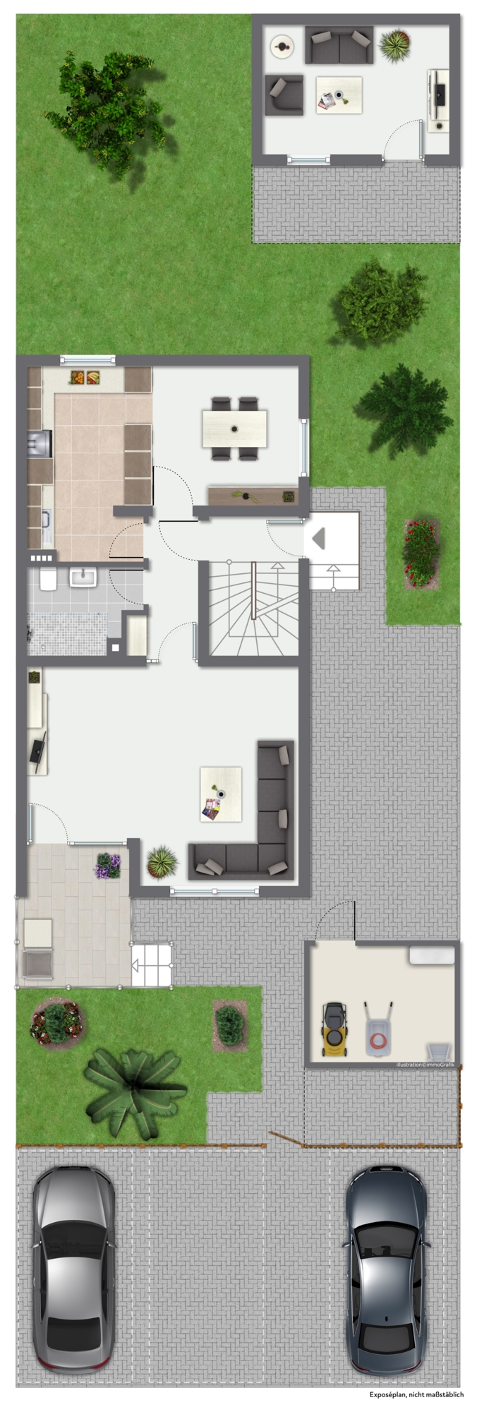 Grundriss EG Etagenwohnung Bischofsheim