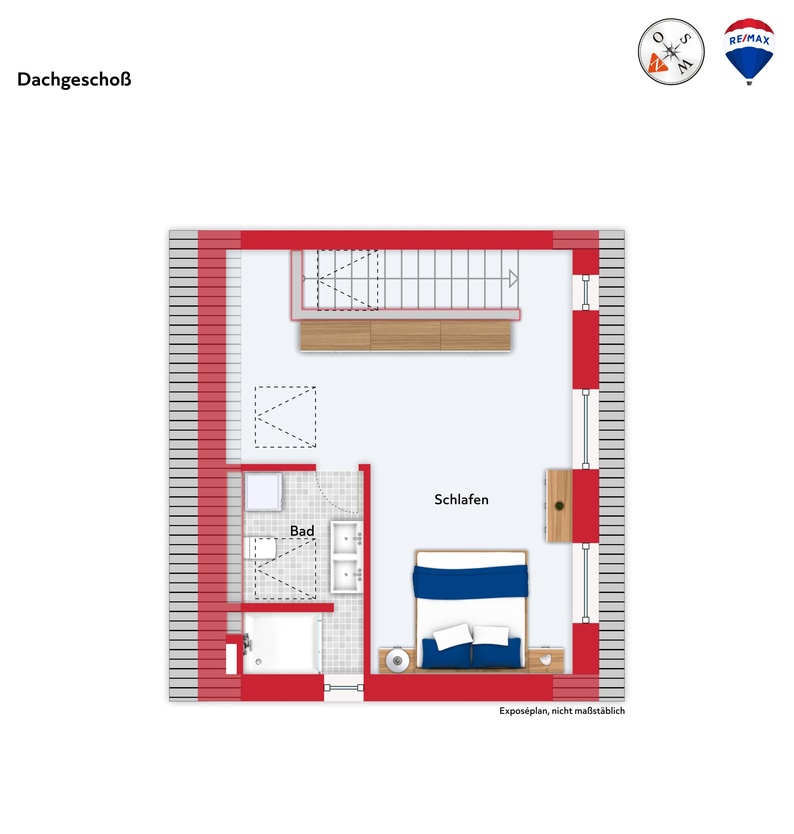 Grundriss DG Stadthaus M�nchen